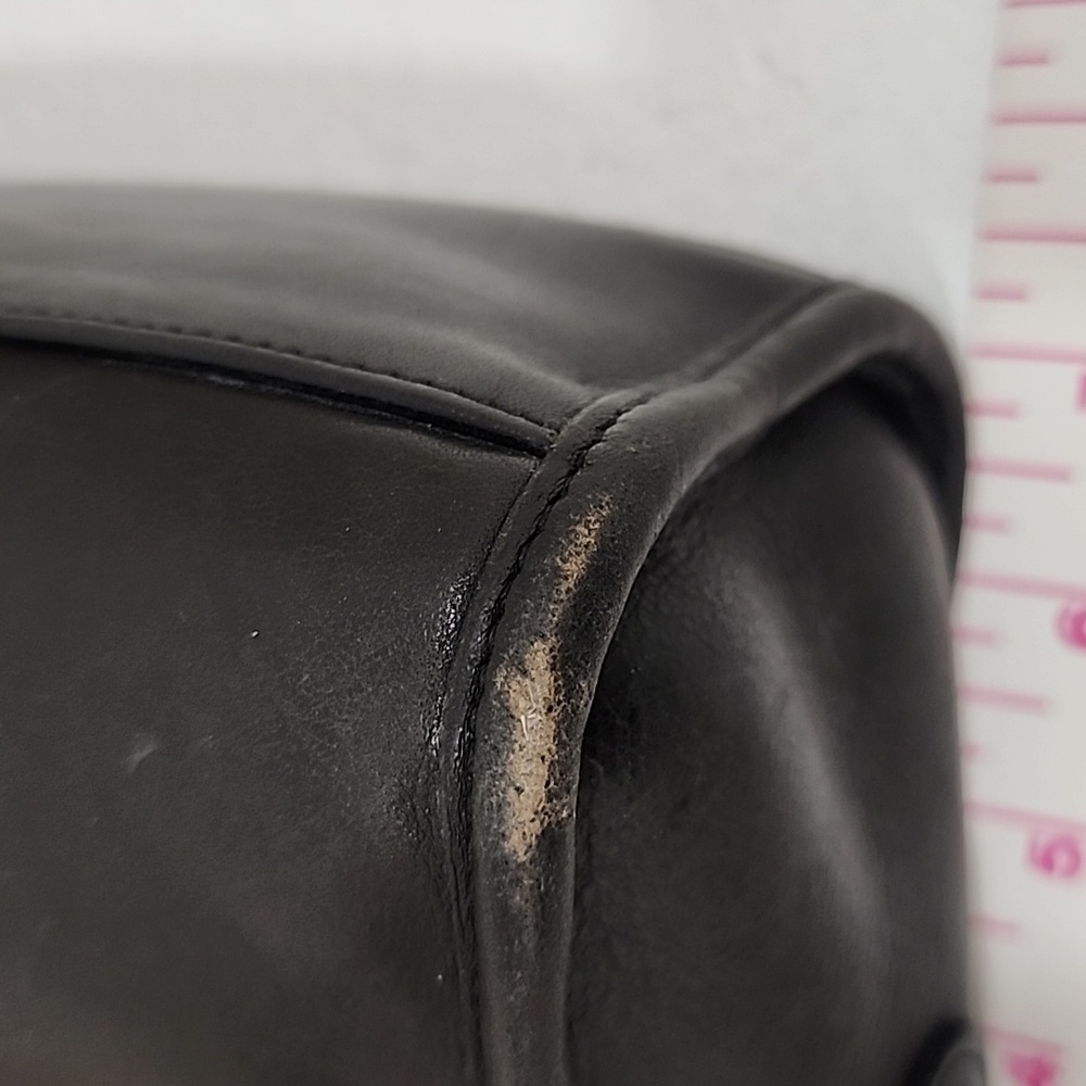 Vintage Coach Crossbody Hand Bag Elegant Black Leather Shoulder Bag - Picture 11 of 13